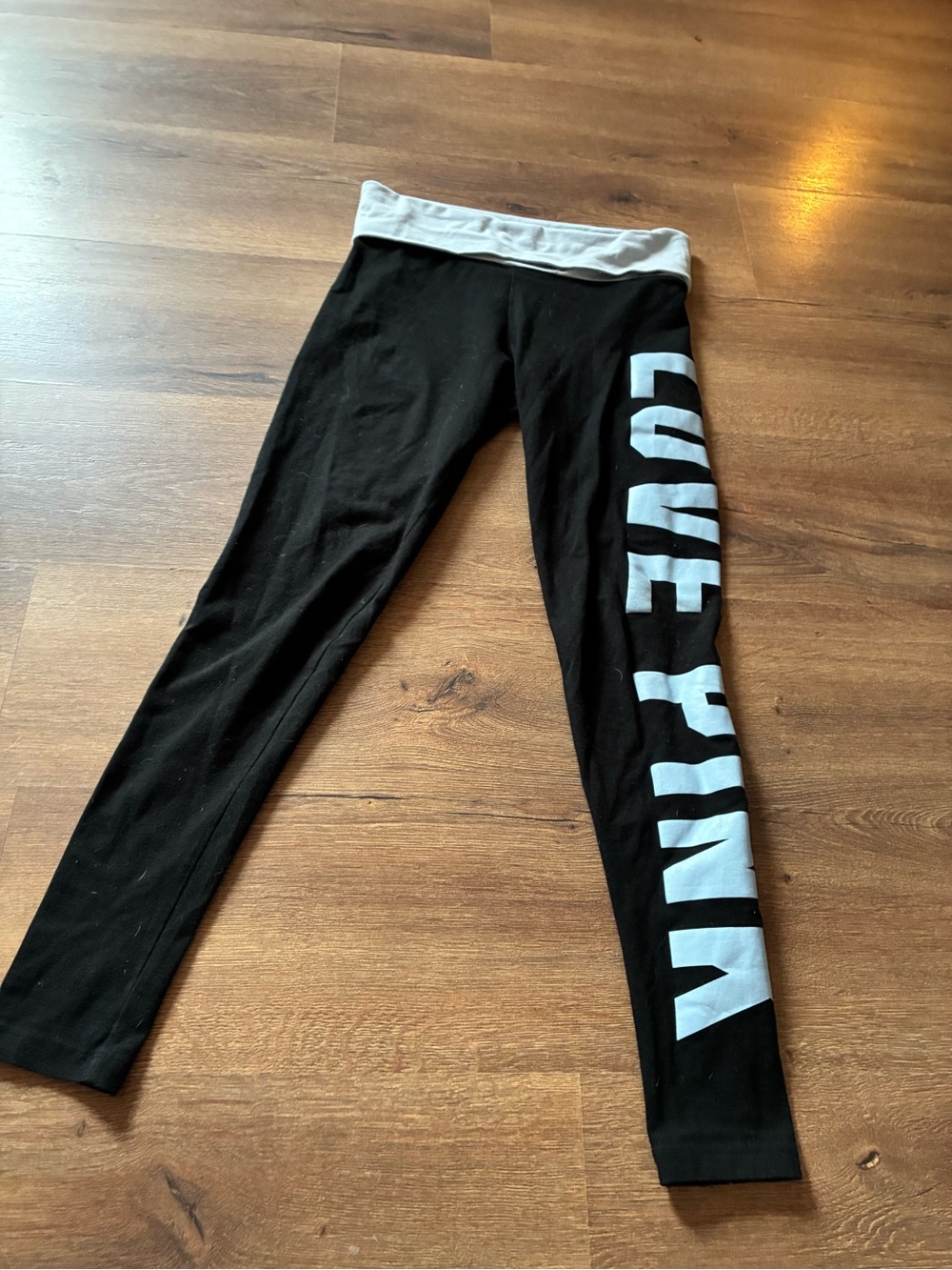 ¤PINK¤Victoria Secret Pink Light Gray, Blue & Black color-block & Leggings Set S - Picture 7 of 10